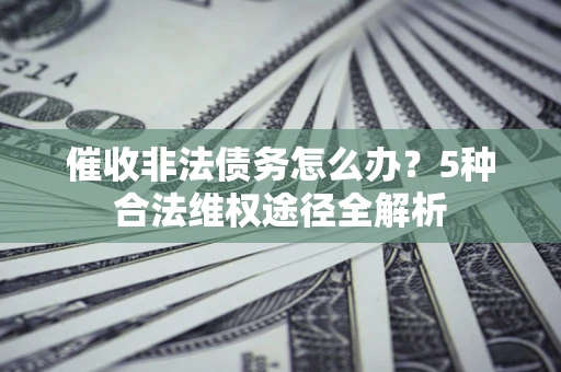北京催收非法债务怎么办？5种合法维权途径全解析