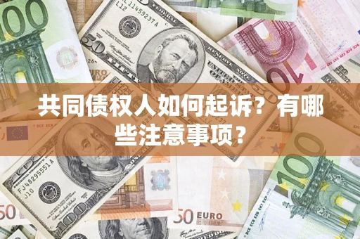 北京共同债权人如何起诉？有哪些注意事项？